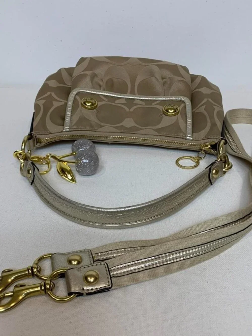 Coach signature monogram shoulder bag
